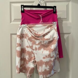 2 pair great workout shorts. Beyond Yoga and BE Active. Size M